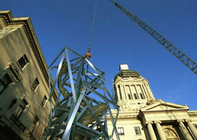 Manitoba Legislative Building, Winnipeg – Golden Boy Restoration – Lifting Device